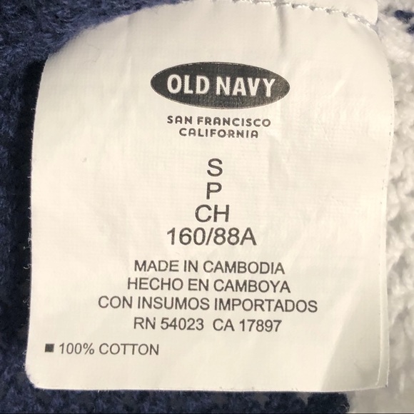 NWOT Old Navy Sweater Blue & White w/ Stripe Sz SP - Picture 7 of 9